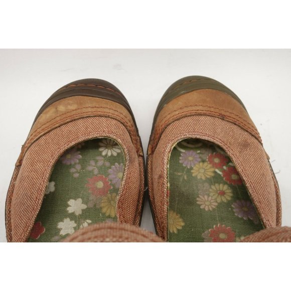 Keen Logo Red Brown Canvas Adjustable Bumper Toe Loafers Shoes Women's 8 - Picture 9 of 11